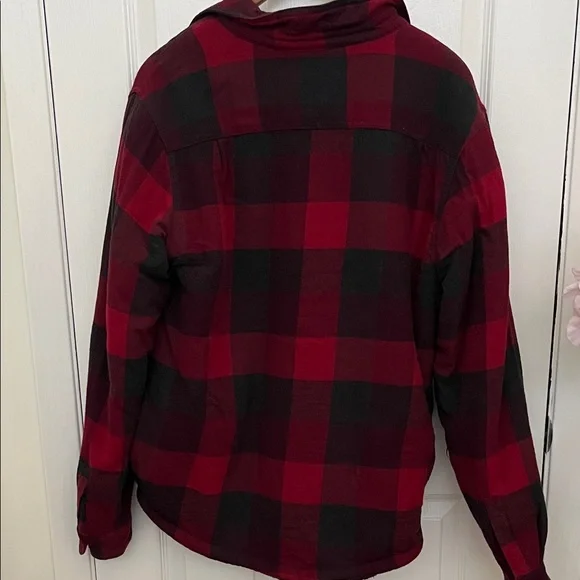 Coleman Red and Black Plaid Fleece Lined Shirt/Jacket - Picture 3 of 5
